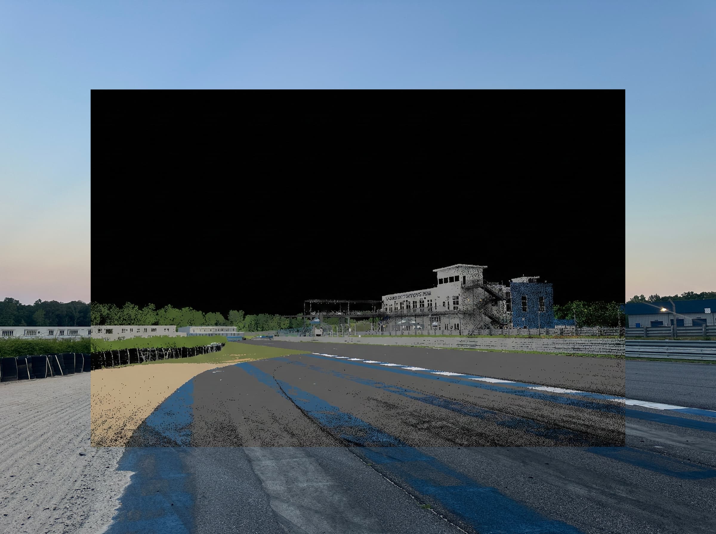 The front stretch rebuilt as 3D geometry